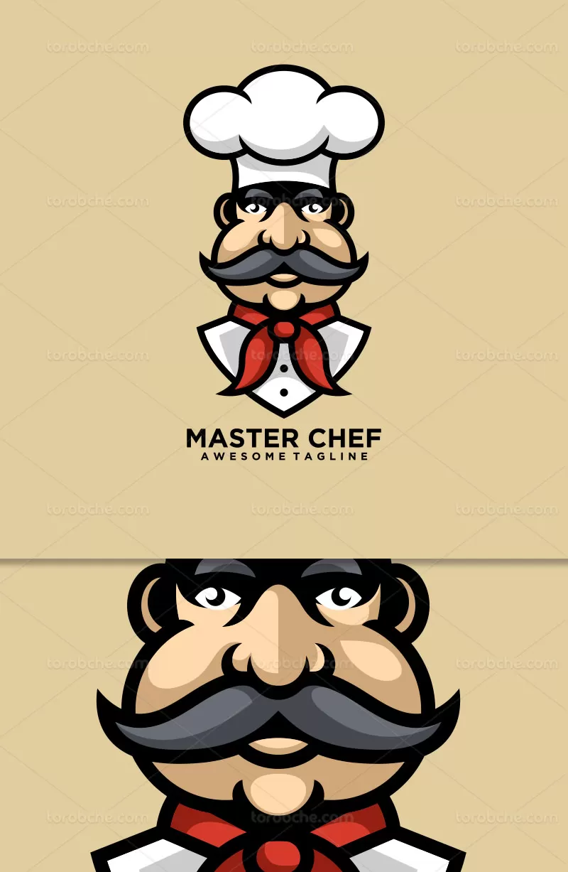 وکتور لوگوی سرآشپز | گرافیک با طعم تربچه