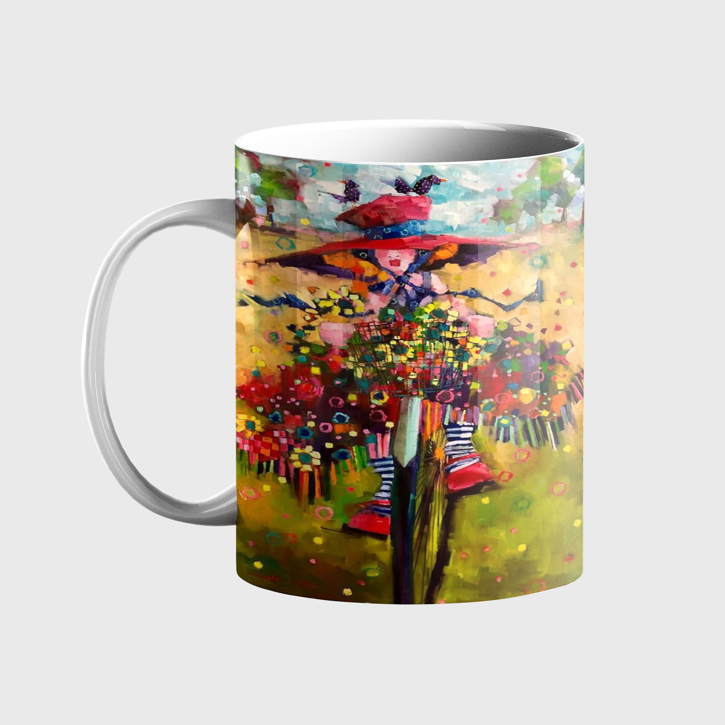 ماگ طرح دختر و دوچرخه کد 236