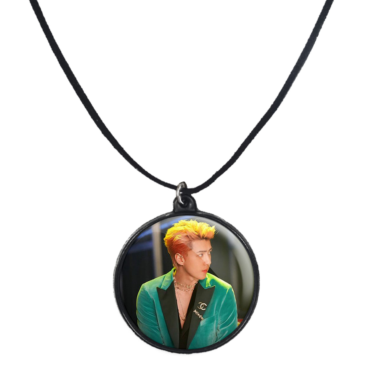 گردنبند پرمانه طرح exo کد pmb.14089 مدل دو طرفه