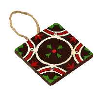 آویز سفالی طرح دایره کد S3003