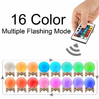 آباژور رومیزی مدل کره ماه رقص نور با موزیکL4