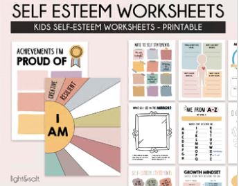 خرید و دانلود نسخه کامل کتاب Self esteem workbook for kids, Teen self esteem worksheets, Confidence workbook - Pdf