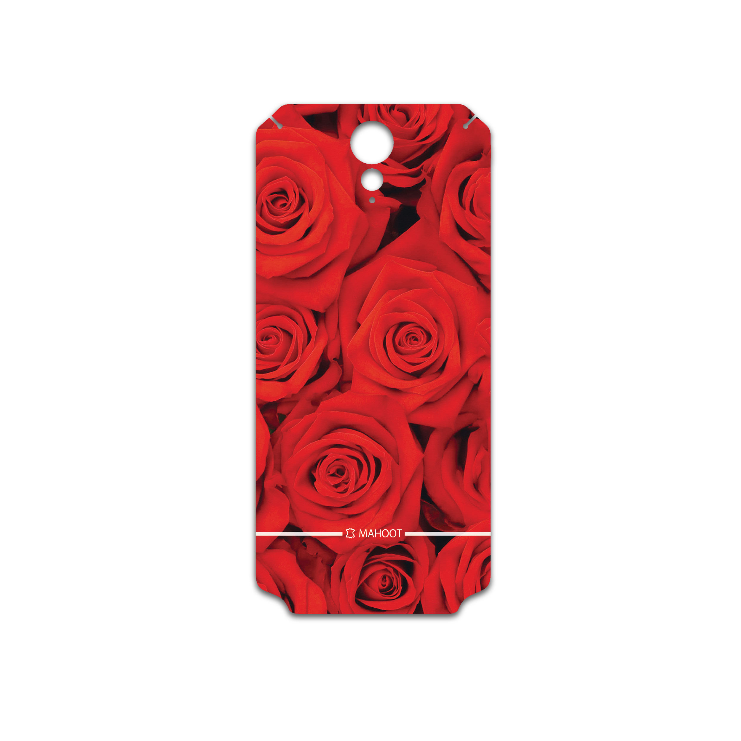 برچسب پوششی ماهوت مدل Red-Flower مناسب برای گوشی موبایل اچ تی سی Desire 620