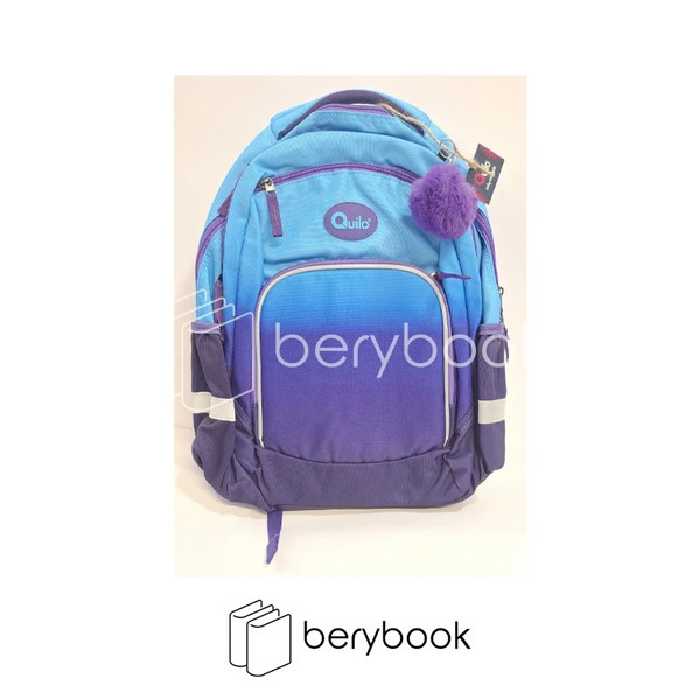 Quilo / کوییلو / کوله پشتی / 4 زیپ / کد 634524 / رنگ آبی*بنفش