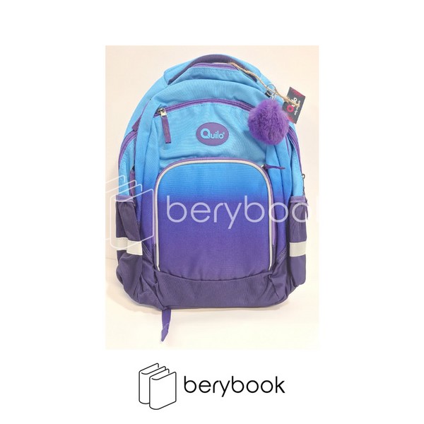 Quilo / کوییلو / کوله پشتی / 4 زیپ / کد 634524 / رنگ آبی*بنفش