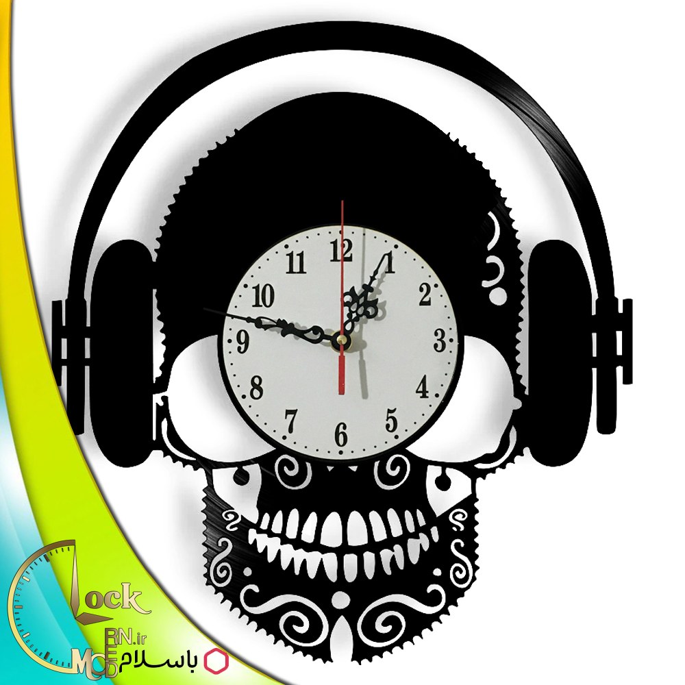 ساعت دیواری موسیقی طرح هدفون کد 973