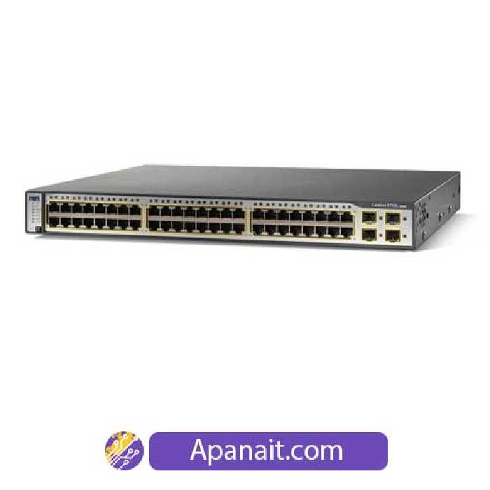 سوئیچ شبکه مدیریتی سیسکو 48 پورت WS-C3750G-48TS-S
