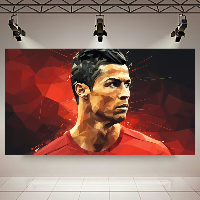 تابلو شاسی طرح شاسی رونالدو مدل انتزاعی چند ضلعی کد AR304890 | دنیای قاب