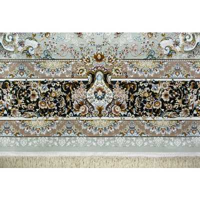 فرش ماشینی افرند کد 55014 زمینه کرم