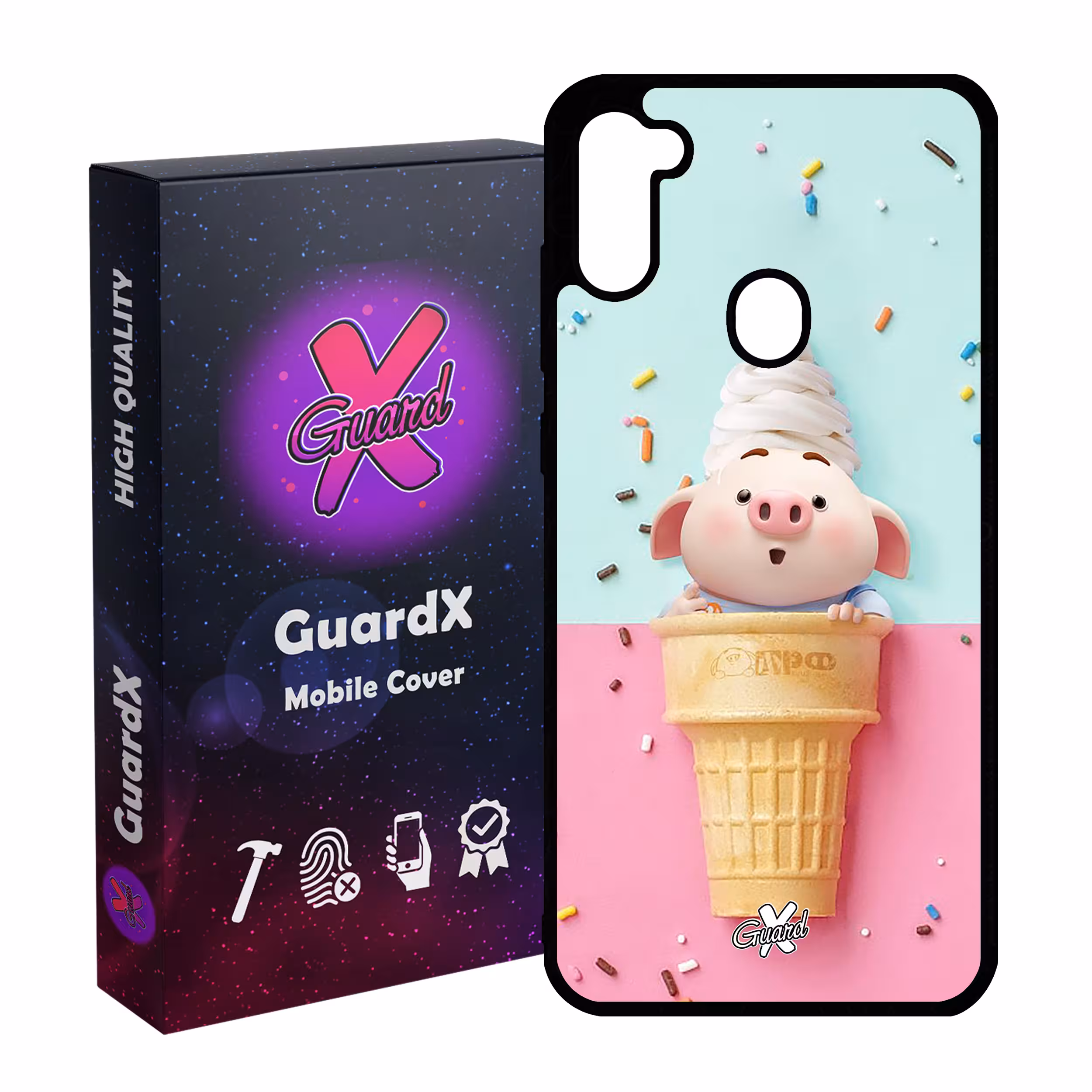 کاور گارد ایکس طرح Pig مدل Glass10026 مناسب برای گوشی موبایل سامسونگ Galaxy A11 / M11