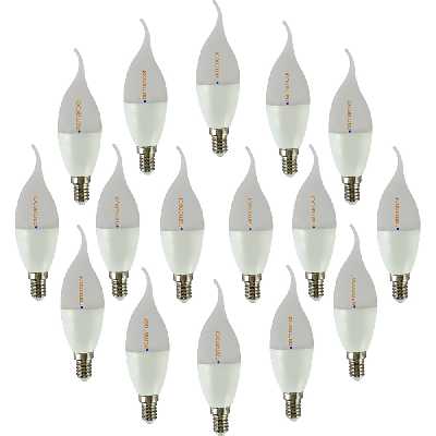 لامپ ال ای دی 7 وات نمانور مدل اشکی پایه E14 بسته 16 عددی