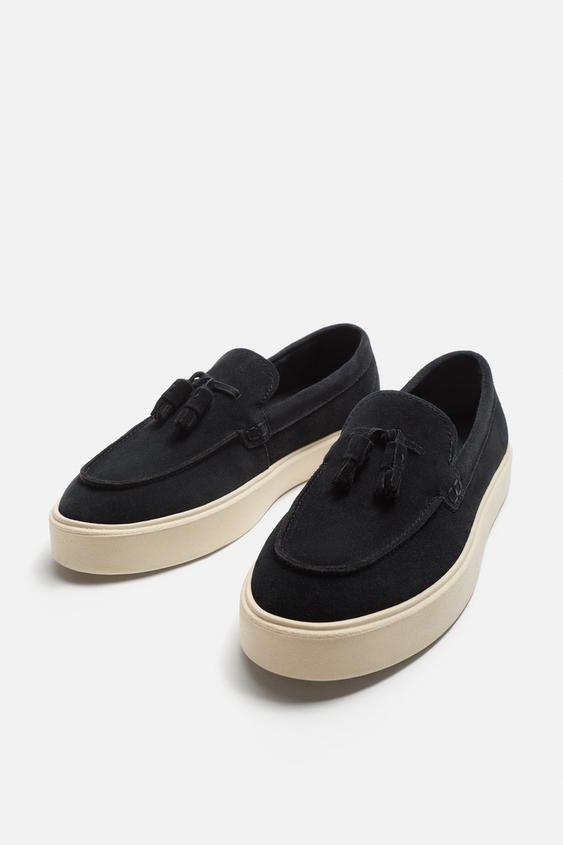 کفش مردانه زارا CASUAL LEATHER TASSEL LOAFERS | تهران زارا TehranZara