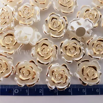 گل کریستال لبه طلایی