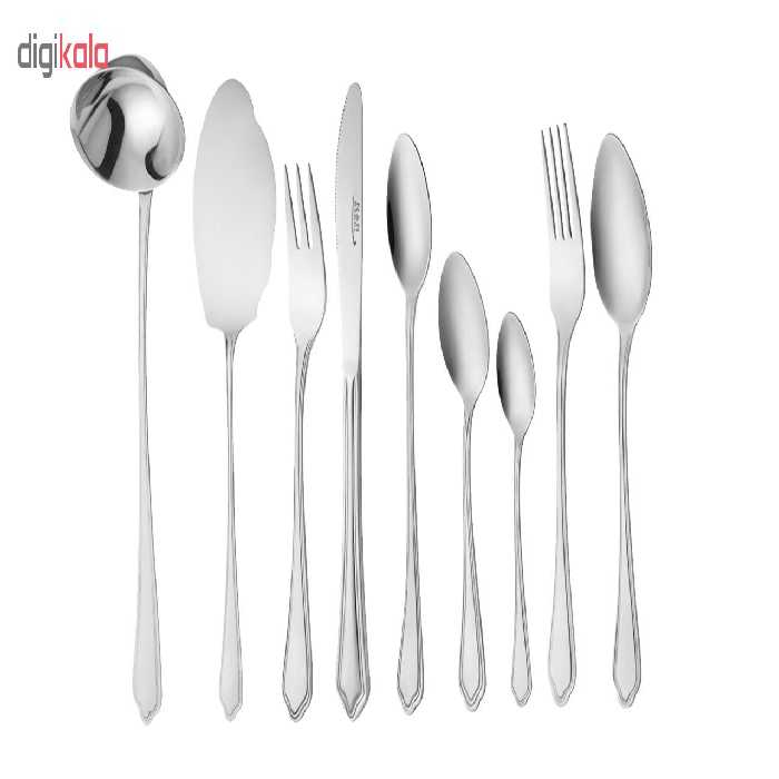 سرویس قاشق و چنگال 57 پارچه ناب استیل مدل Venice