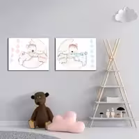 تابلو کودک و نوزاد آلباتروس مدل M025 مجموعه 2 عددی