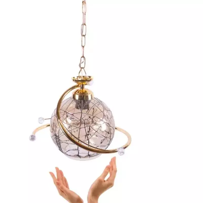 آویز تک شعله سقفی لوستر تک شعله لوستر آشپزخانه -لوستر اتاق خواب -چراغ سقفی -چراغ کره ماه