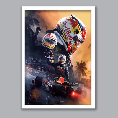 تابلو مدل فرمول یک مکس ورشتپن Max Verstappen کد LA-G10186