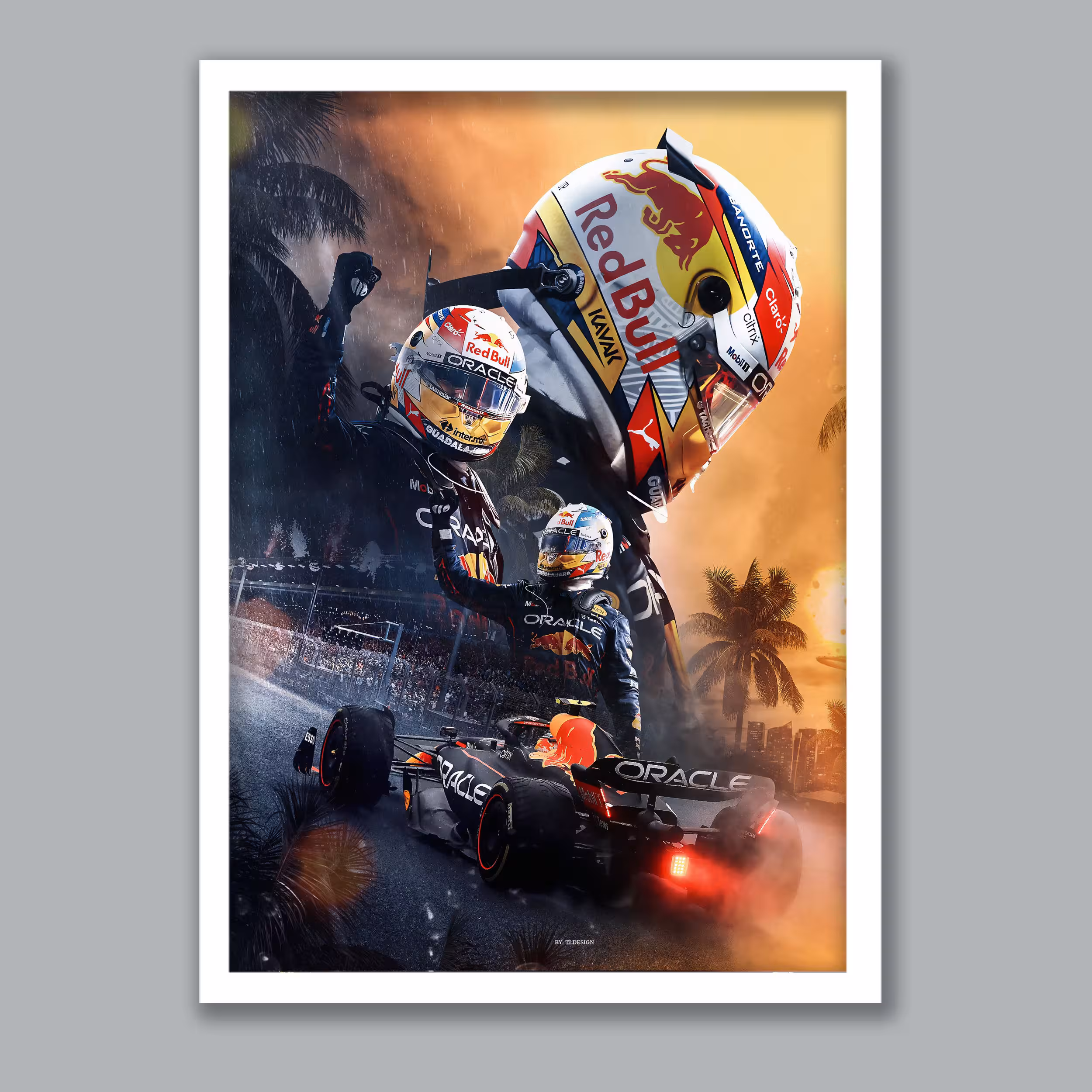 تابلو مدل فرمول یک مکس ورشتپن Max Verstappen کد LA-G10186
