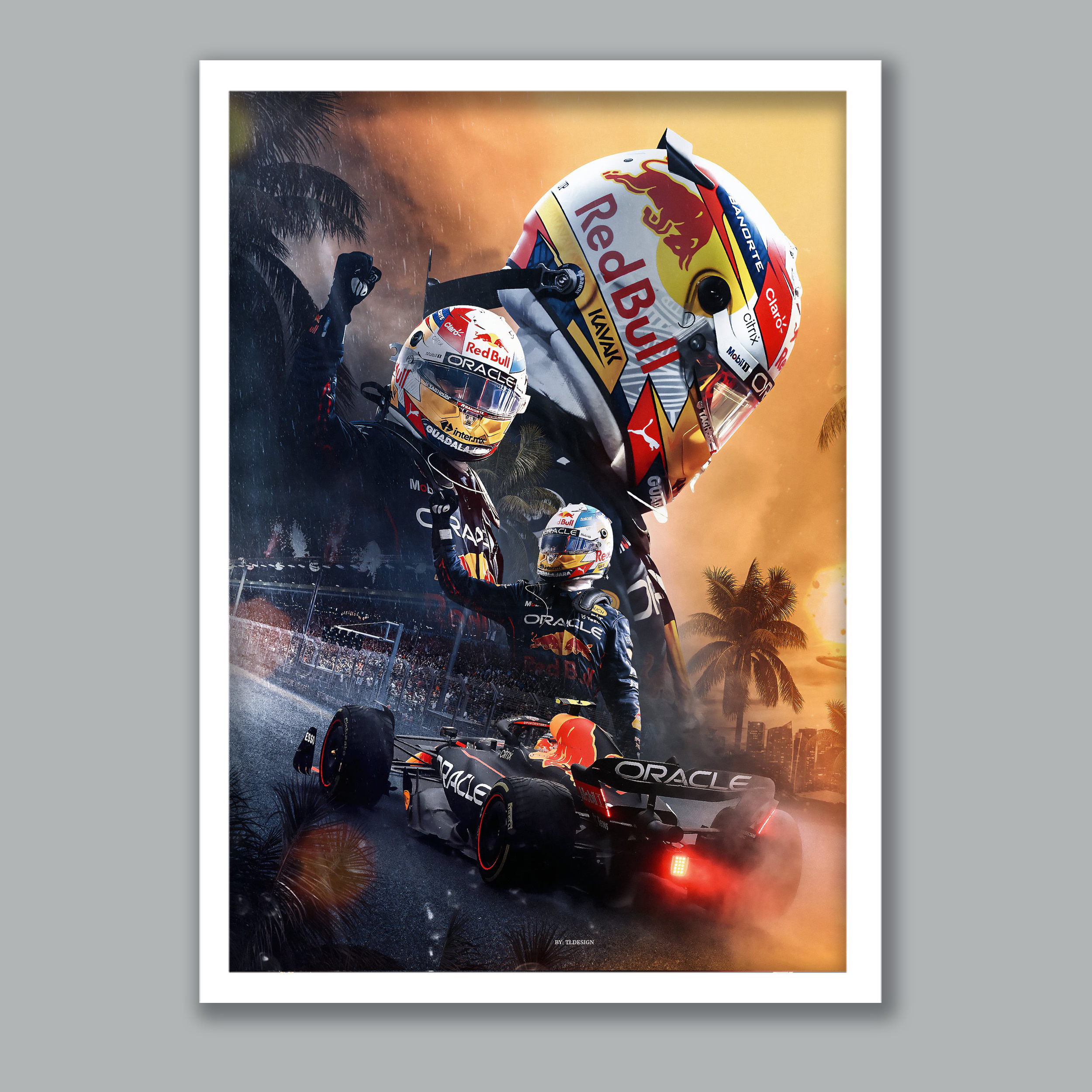 تابلو مدل فرمول یک مکس ورشتپن Max Verstappen کد LA-G10186