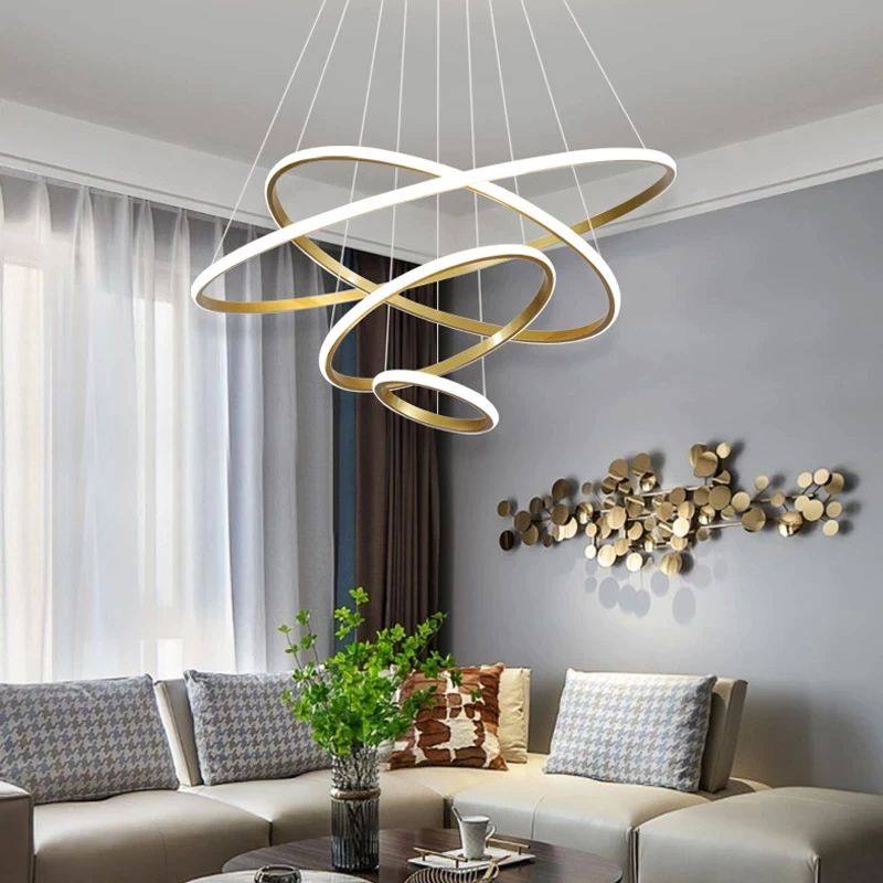 لوستر آویز مدرن مدل rings light outside