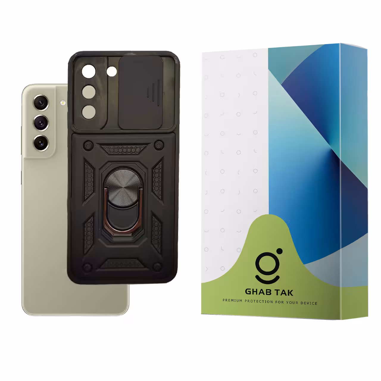 کاور قاب تک مدل استندی کد Guard-08 مناسب برای گوشی موبایل سامسونگ Galaxy S21 FE 5G