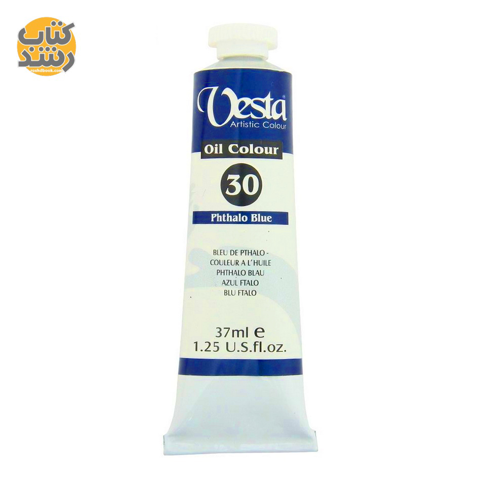رنگ روغن تکی وستا مدل Phthalo Blue 30 حجم 37 میلی لیتر