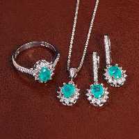 نیم ست فلوریت زنانه کد 27937 - جواهری مشاهیر