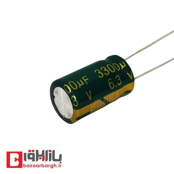 خازن الکترولیتی 3300 میکرو فاراد 6.3 ولت