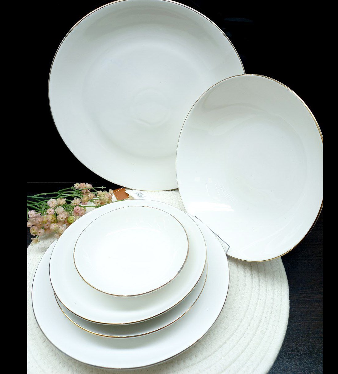 سرویس 26 پارچه چینی لب طلا