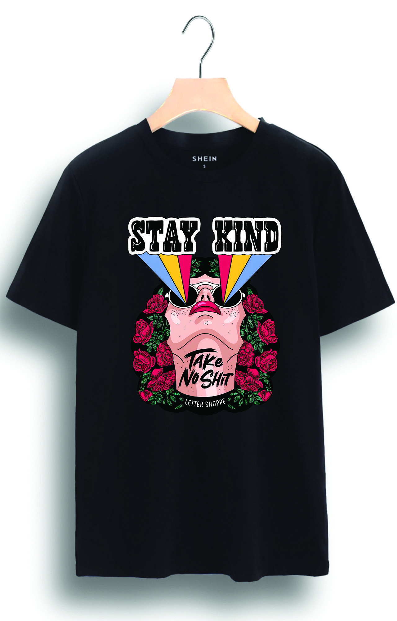 تیشرت پنبه طرح stay kind کد 3103