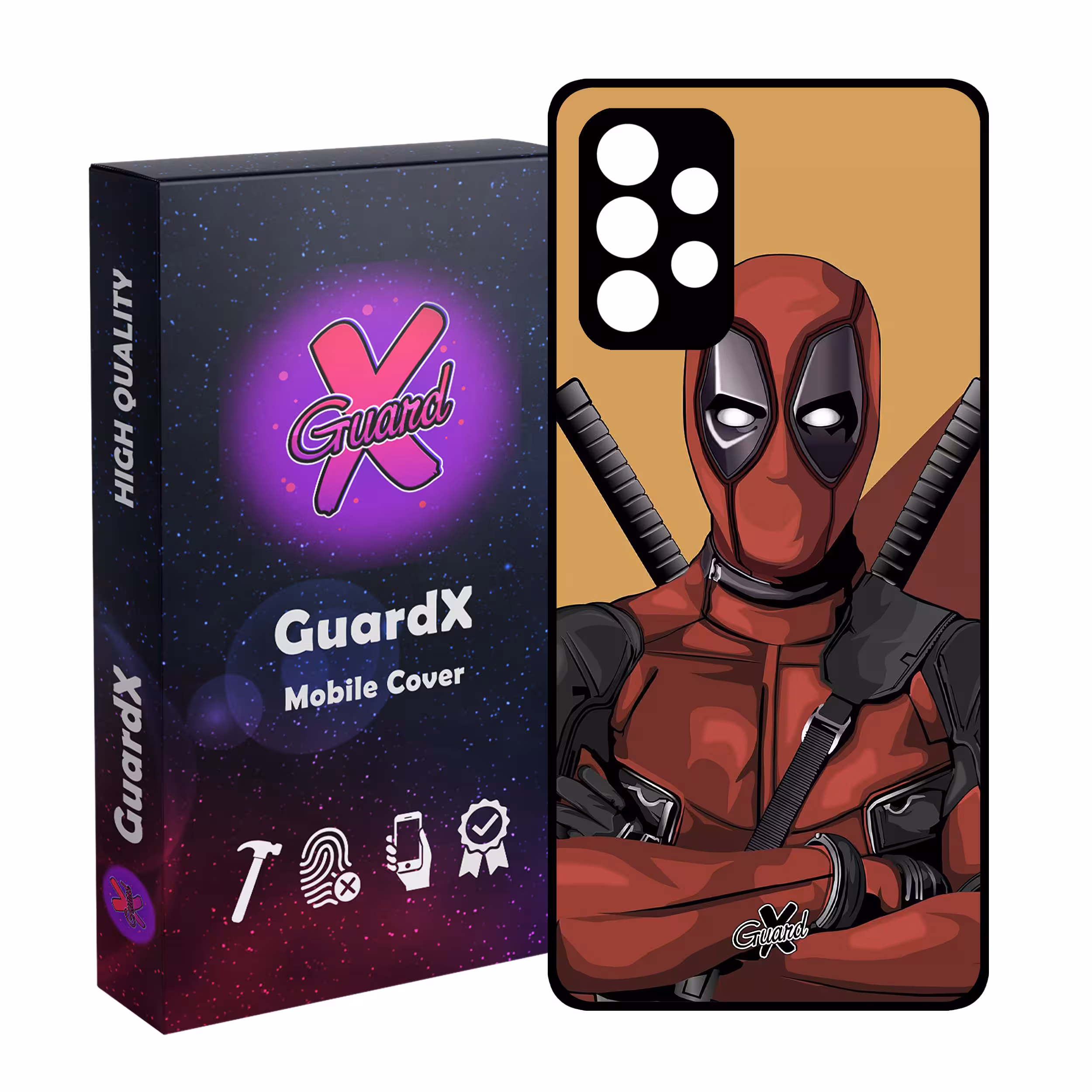 کاور گارد ایکس طرح Dead Pool مدل Glass10091 مناسب برای گوشی موبایل سامسونگ Galaxy A52