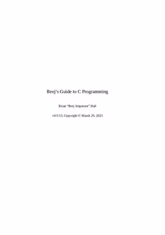 خرید و دانلود نسخه کامل کتاب Beej’s Guide to C Programming