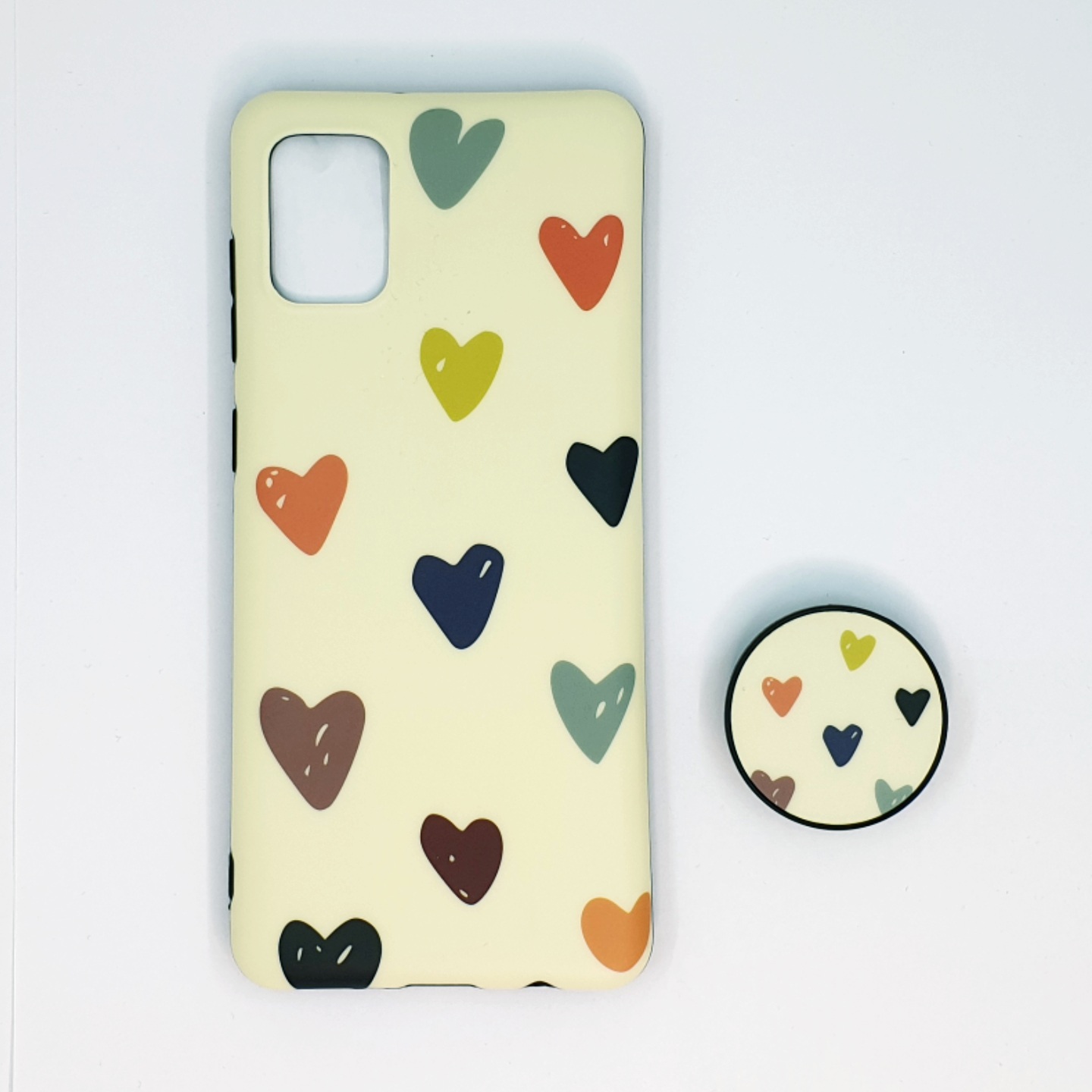 کاور مدل آبرنگی قلبی مناسب برای گوشی موبایل شیائومی REDMI NOTE10 4G به همراه پایه نگهدارنده