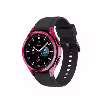 برچسب ماهوت طرح Pink Flower مناسب برای ساعت هوشمند سامسونگ Watch4 Classic 42mm