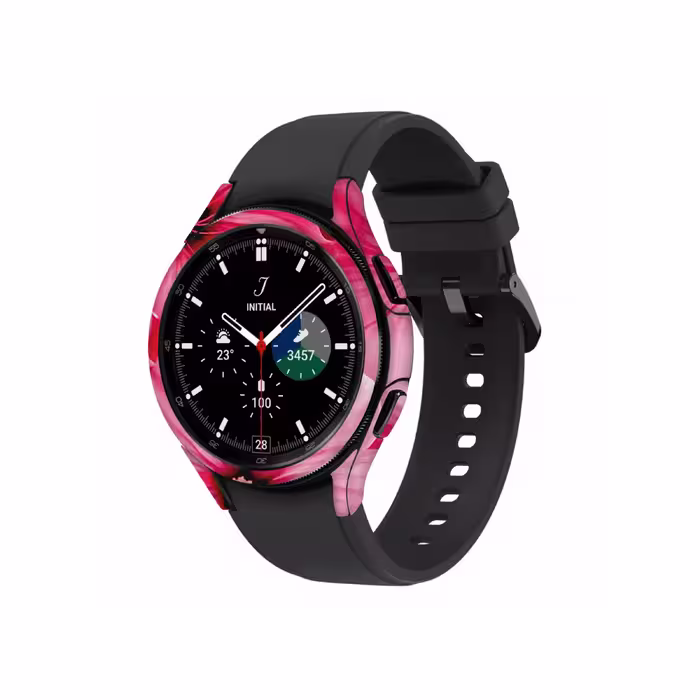 برچسب ماهوت طرح Pink Flower مناسب برای ساعت هوشمند سامسونگ Watch4 Classic 42mm