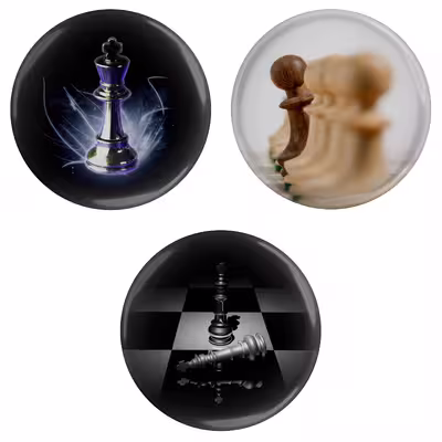 پیکسل مدل S3-5 طرح مهره و صفحه بازی شطرنج مجموعه 3 عددی