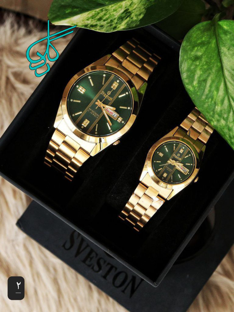 خرید ست ساعت مردانه و زنانه سیتیزن کرنوگراف بندقفلی رنگ ثابت قفل پروانه ای کد 2115292 - ردگل