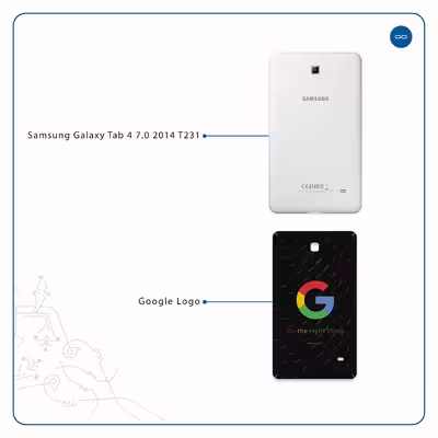 برچسب پوششی ماهوت مدل Google-Logo مناسب برای تبلت سامسونگ Galaxy Tab 4 7.0 2014 T231