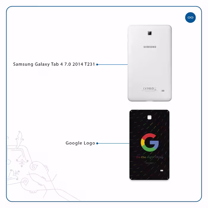 برچسب پوششی ماهوت مدل Google-Logo مناسب برای تبلت سامسونگ Galaxy Tab 4 7.0 2014 T231
