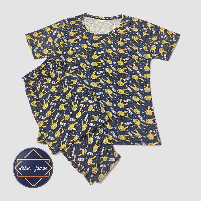 ست زنانه و دخترانه طرح خرگوش و گربه ای پنبه فری سایز - تکین جامه