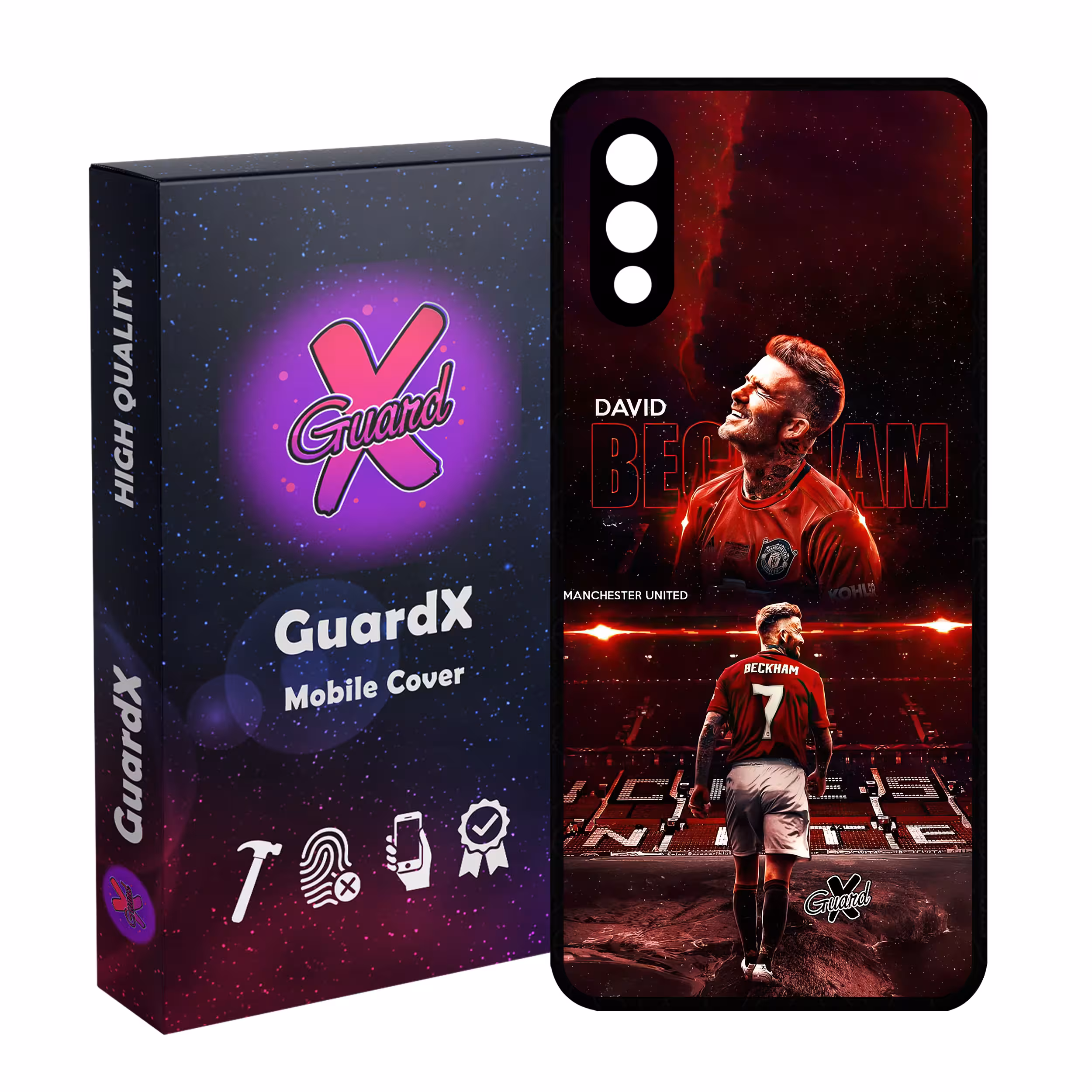 کاور گارد ایکس طرح David Beckham مدل Glass10581 مناسب برای گوشی موبایل سامسونگ Galaxy A02 / M02