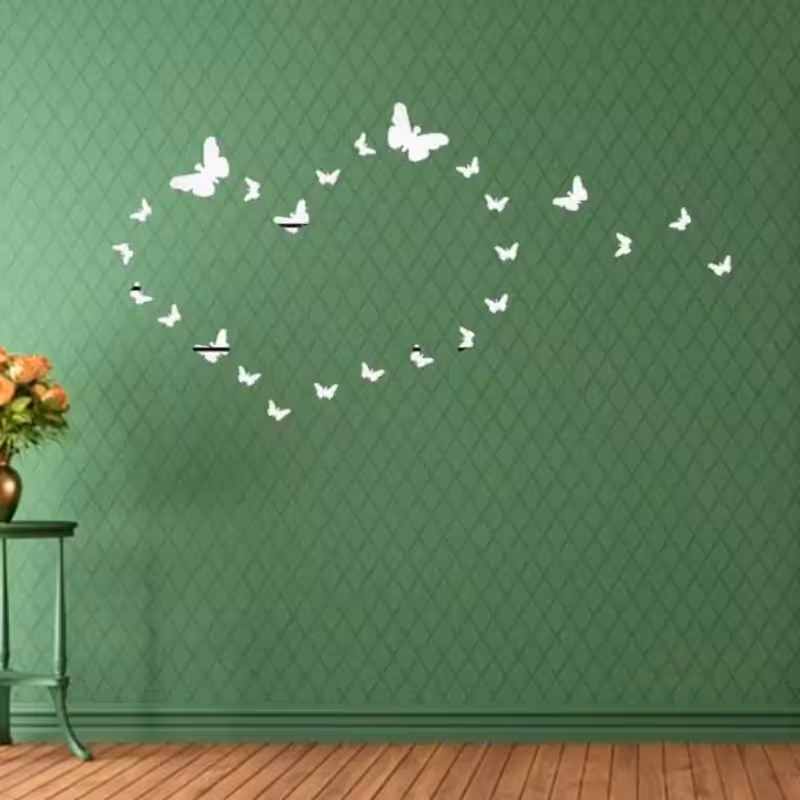 اینه دکوراتیو مدل پروانه مجموعه 25 عددی