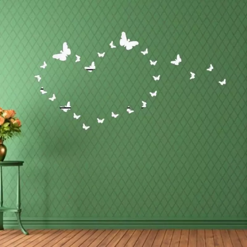 اینه دکوراتیو مدل پروانه مجموعه 25 عددی