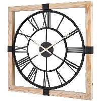 ساعت ديواری چوب_فلز لوتوس کد محصول: WM-19026-VICTOR-WHITE/BLACK