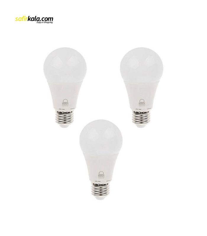 لامپ ال ای دی بروکس 10وات مدل A-60 پایه E-27 بسته 3عددی