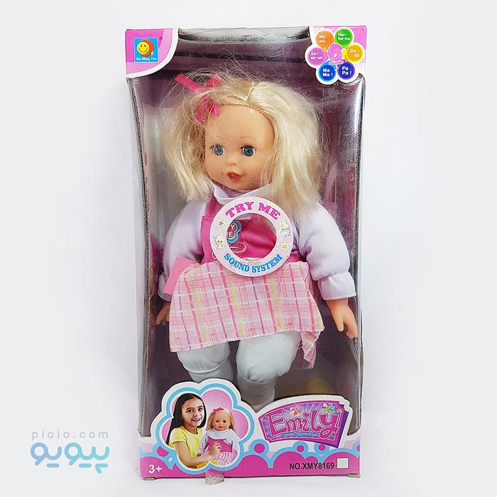 عروسک موزیکال Emily مدل مو طلایی