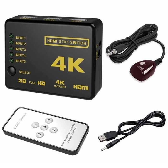 سوئیچ تصویر 5 پورت HDMI مدل Ve4K UH 501