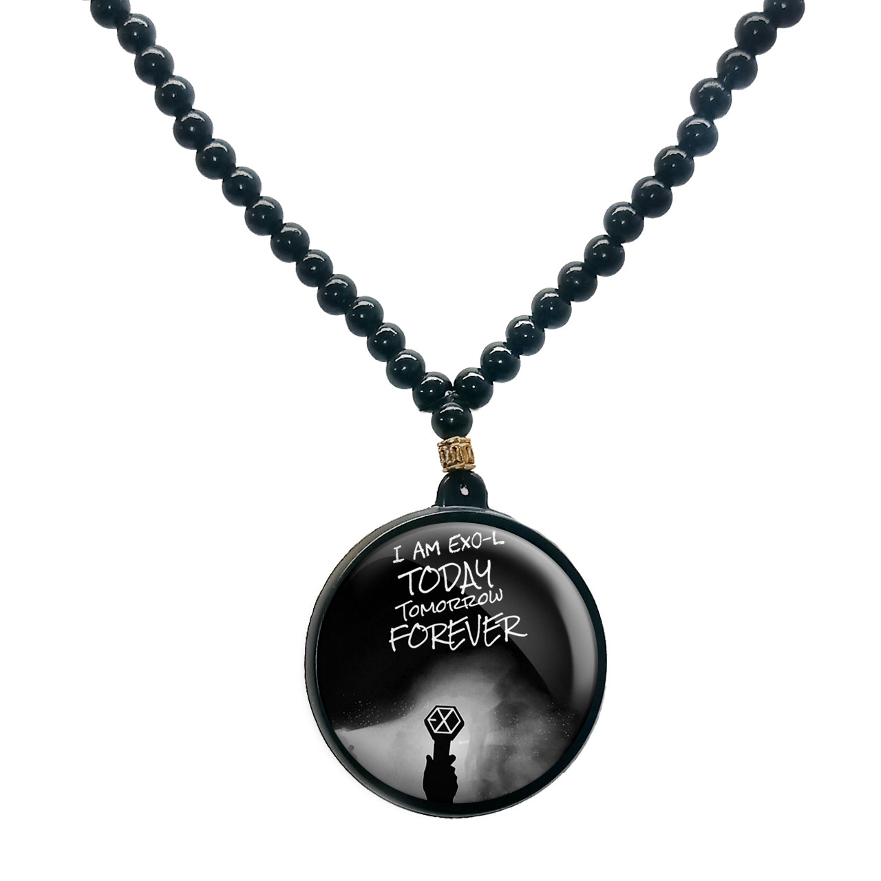 گردنبند پرمانه طرح exo کد pmd.13737 مدل دو طرفه