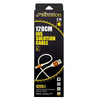 کابل تبدیل USB به لایتنینگ سیبراتون مدل S225 i طول 1.25 متر