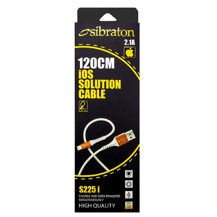 کابل تبدیل USB به لایتنینگ سیبراتون مدل S225 i طول 1.25 متر